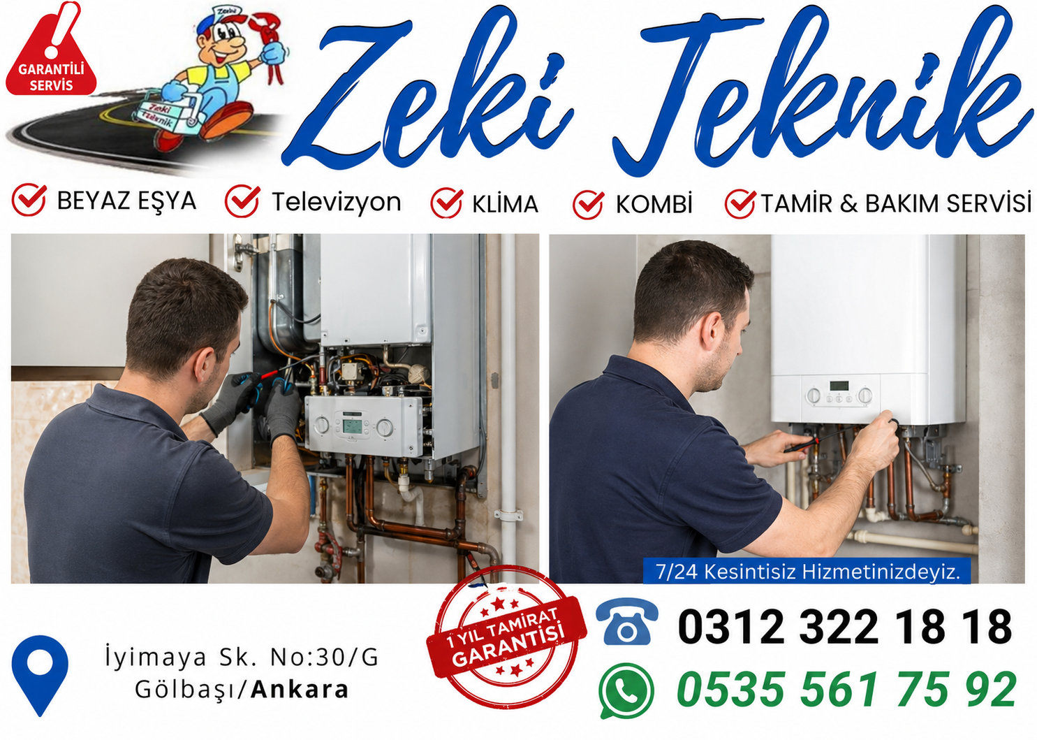 İncek Bosch Kombi Servisi